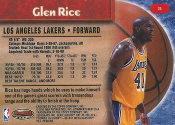 1998-99 Bowman's Best #25 Glen Rice Back