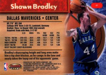 1998-99 Bowman's Best #41 Shawn Bradley Back