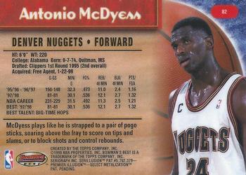 1998-99 Bowman's Best #82 Antonio McDyess Back