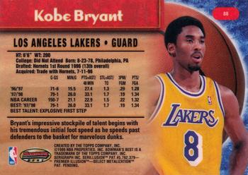 1998-99 Bowman's Best #88 Kobe Bryant Back