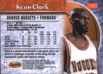 1998-99 Bowman's Best #113 Keon Clark Back