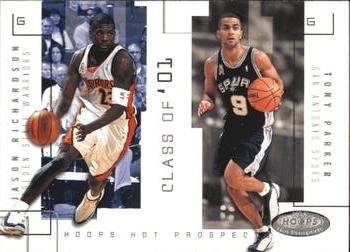2002-03 Hoops Hot Prospects - Class Of #13 CO Jason Richardson / Tony Parker Front