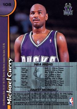 1998-99 Finest #108 Michael Curry Back