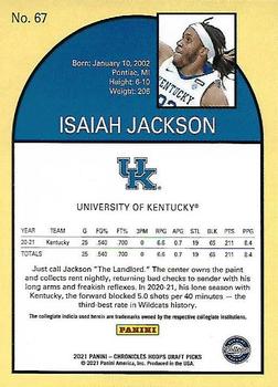 2021 Panini Chronicles Draft Picks #67 Isaiah Jackson Back