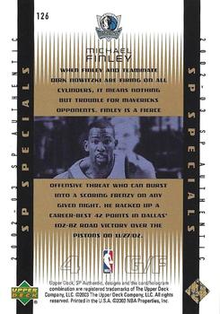 2002-03 SP Authentic - Limited #126 Michael Finley Back
