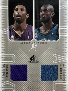 2002-03 SP Game Used - Authentic Fabrics Dual #KB/KG-J Kobe Bryant / Kevin Garnett Front