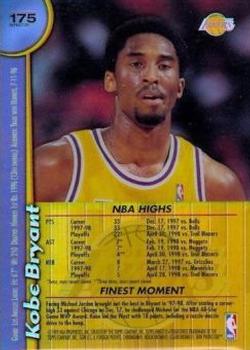 1998-99 Finest - No-Protector Refractors #175 Kobe Bryant Back