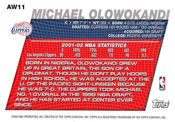 2002-03 Topps - Around the World Exchange #AW11 Michael Olowokandi Back