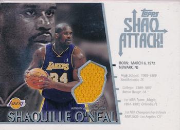 2002-03 Topps - Shaq Attack Relics #SA1 Shaquille O'Neal Front