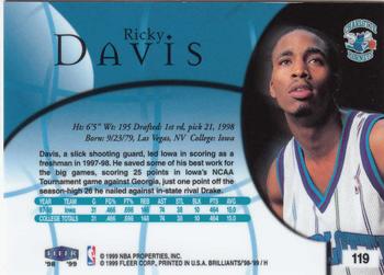 1998-99 Fleer Brilliants #119 Ricky Davis Back