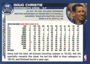 2002-03 Topps Chrome - Refractors #68 Doug Christie Back