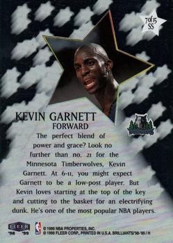 1998-99 Fleer Brilliants - Shining Stars #7 SS Kevin Garnett Back