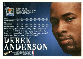 1998-99 Hoops #3 Derek Anderson Back