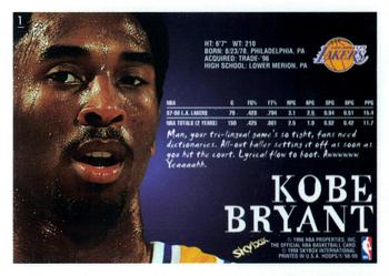 1998-99 Hoops #1 Kobe Bryant Back