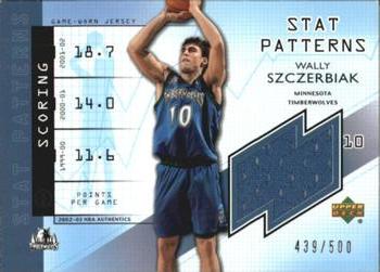 2002-03 UD Authentics - Stat Patterns #WS-S Wally Szczerbiak Front