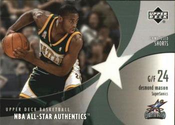 2002-03 Upper Deck - NBA All-Star Authentics: Shorts #DM-AS Desmond Mason Front