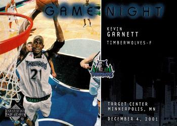 2002-03 Upper Deck - Game Night #GN5 Kevin Garnett Front
