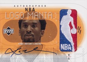 2002-03 Upper Deck - NBA Logo Mania Patches Autographed #KB3-NBA Kobe Bryant Front