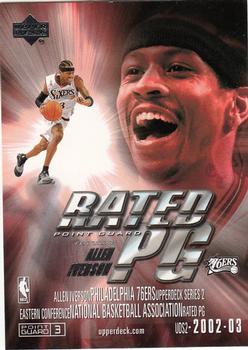 2002-03 Upper Deck - Rated PG #PG7 Allen Iverson Front