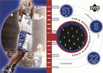 2002-03 Upper Deck - Scoring Threads Jerseys #CW-ST Chris Webber Front