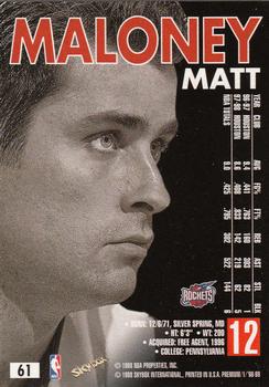 1998-99 SkyBox Premium #61 Matt Maloney Back