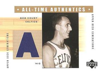 2002-03 Upper Deck Generations - All-Time Authentics #BC-A Bob Cousy Front