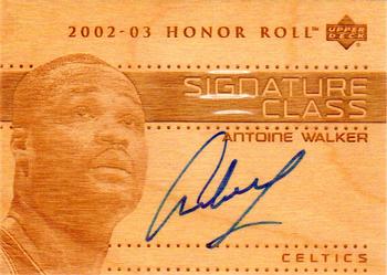 2002-03 Upper Deck Honor Roll - Signature Class #AW-S Antoine Walker Front