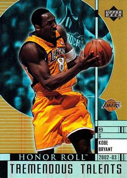 2002-03 Upper Deck Honor Roll - Tremendous Talents #TT3 Kobe Bryant Front