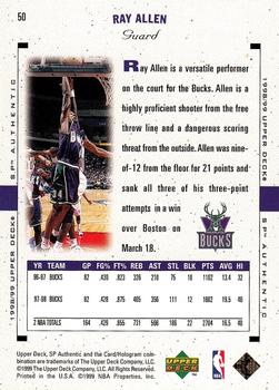 1998-99 SP Authentic #50 Ray Allen Back