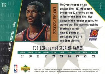 1998-99 SPx Finite #116 Antonio McDyess Back