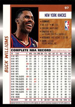 1998-99 Topps #97 Buck Williams Back