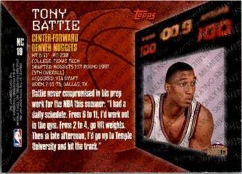 1997-98 Stadium Club - Member's Only Never Compromise #NC19 Tony Battie Back