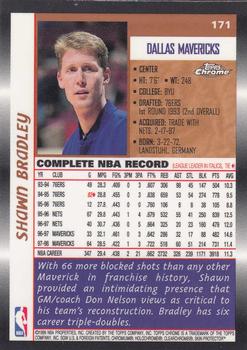 1998-99 Topps Chrome #171 Shawn Bradley Back