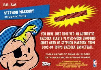 2003-04 Bazooka - Blasts #BB-SM Stephon Marbury Back