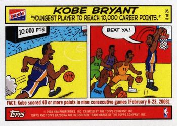 2003-04 Bazooka - Comics #8 Kobe Bryant Front