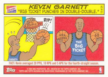 2003-04 Bazooka - Comics #13 Kevin Garnett Front