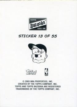 2003-04 Bazooka - Four-on-One Stickers #13 Karl Malone / Juwan Howard / Rasheed Wallace / Elton Brand Back