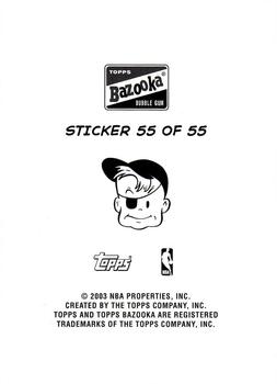 2003-04 Bazooka - Four-on-One Stickers #55 Ndudi Ebi / Kendrick Perkins / Leandro Barbosa / Josh Howard Back