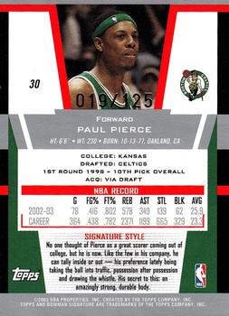 2003-04 Bowman Signature - Foil #30 Paul Pierce Back