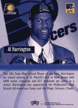 1998-99 Ultra #124 Al Harrington Back