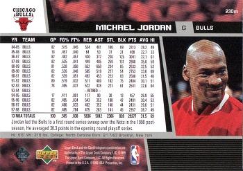 1998-99 Upper Deck #230m Michael Jordan Back