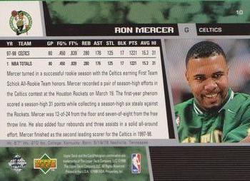 1998-99 Upper Deck #10 Ron Mercer Back