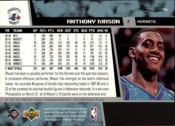 1998-99 Upper Deck #15 Anthony Mason Back