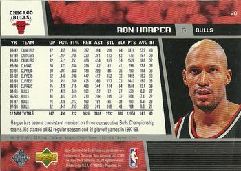 1998-99 Upper Deck #20 Ron Harper Back