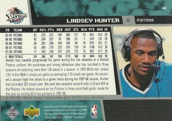 1998-99 Upper Deck #46 Lindsey Hunter Back