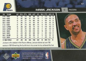 1998-99 Upper Deck #67 Mark Jackson Back