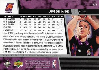 1998-99 Upper Deck #120 Jason Kidd Back