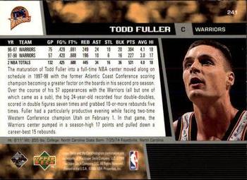 1998-99 Upper Deck #241 Todd Fuller Back