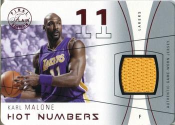 2003-04 Flair Final Edition - Hot Numbers Jerseys Die Cuts (18) #HN-KAM Karl Malone Front