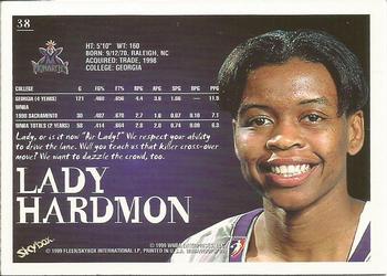 1999 Hoops WNBA #38 Lady Hardmon Back
